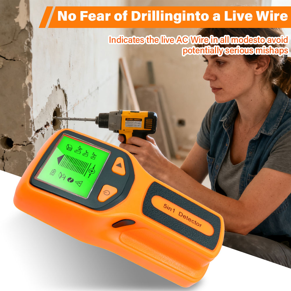 Water Leak Detector Wired - Rilevatore Digitale Portatile 5 in 1